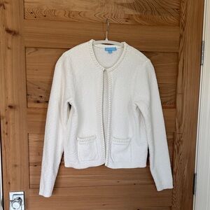 Draper James Cream Cardigan Sweater